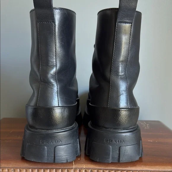 Prada Black Leather Men's Boots - Picture 6 of 8